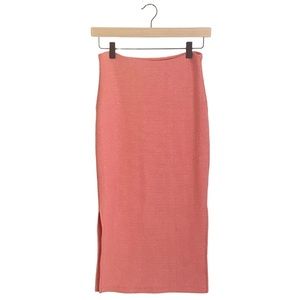 Bebe Vintage Y2K Maxi Knit Pencil Skirt Red/Pink, Size S